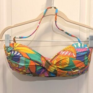 TRINA TURK Montezuma Strappy‎ Twist Bandeau Swim Bikini Top size 10